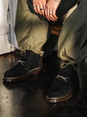 Doc Martens Adrian Snaffle Loafer in Black Suede | 9